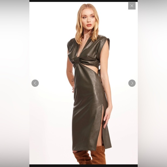 Eva Franco Dresses & Skirts - NWT Vegan Leather Dress with Cutouts